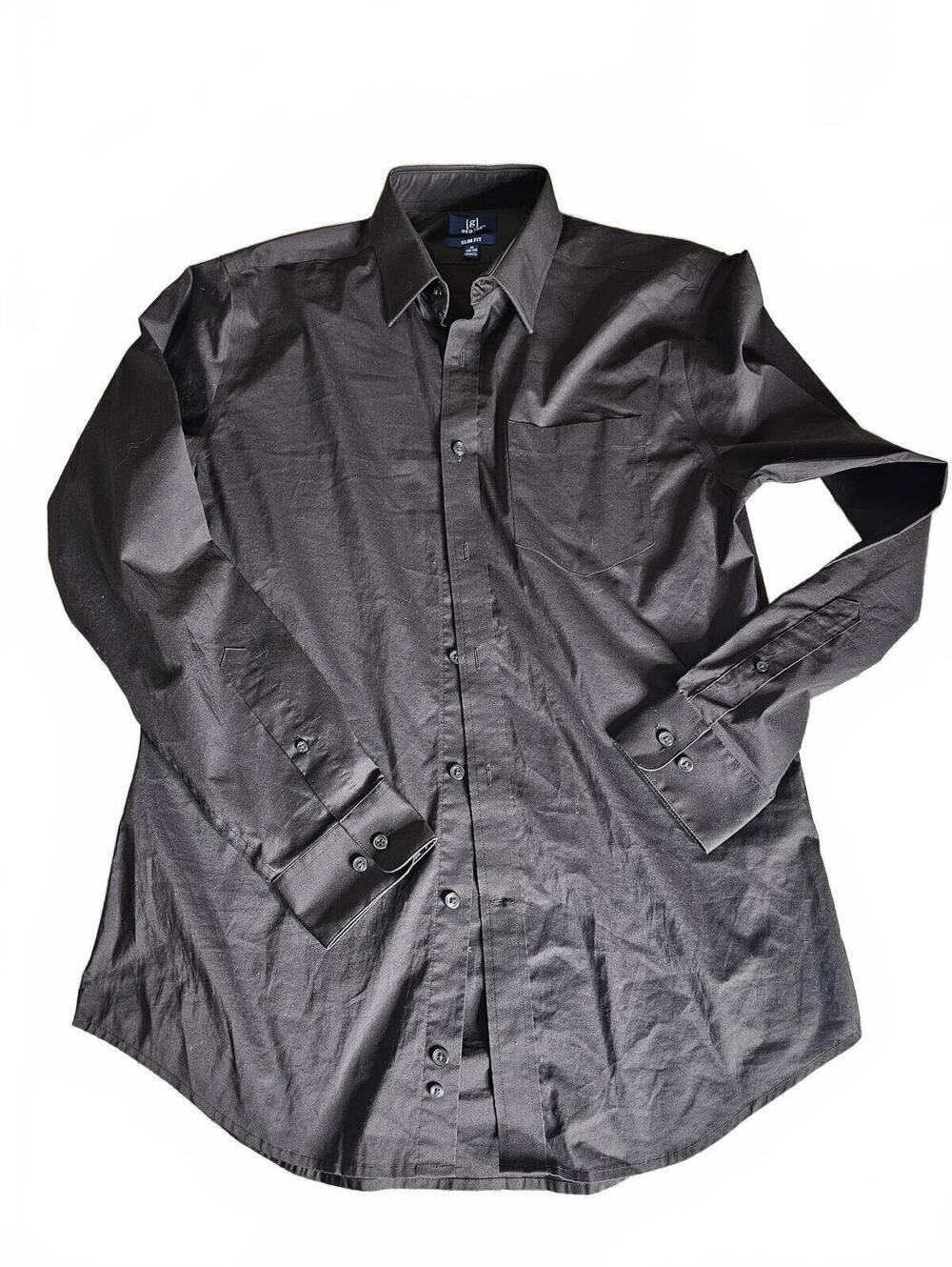 George Slim Fit Long Sleeve Dress Shirt Medium